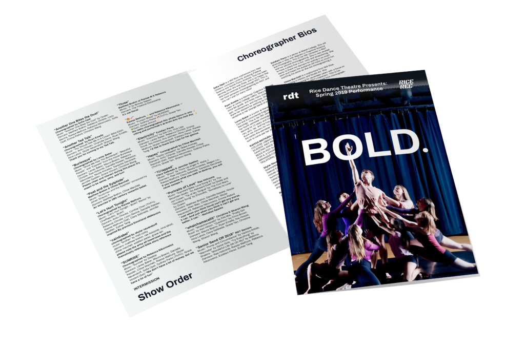 Rice Dance Theater Poster & Program